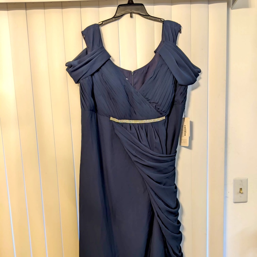 Blue navy cocktail or wedding guest dress JJsHouse
